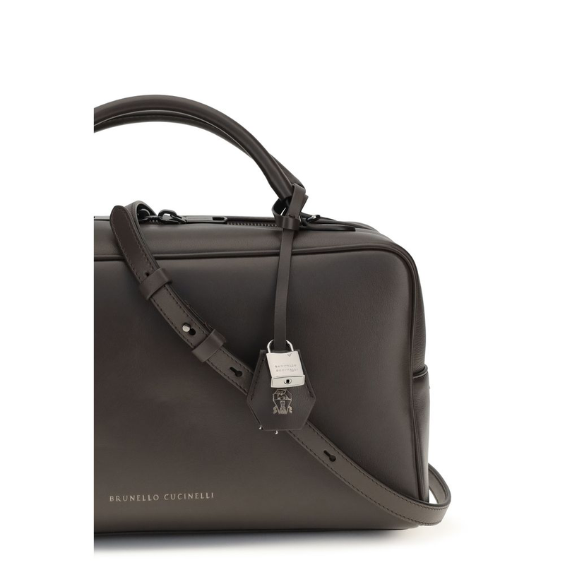 Brown calf leather bos taurus shoulder bag-null