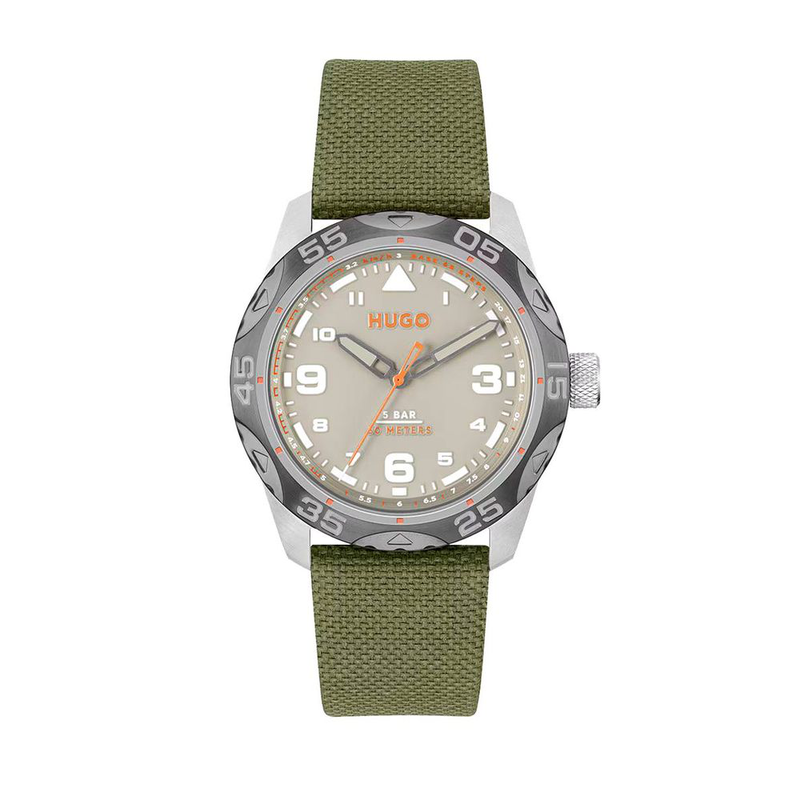 Bicolor fabric sport watch-null