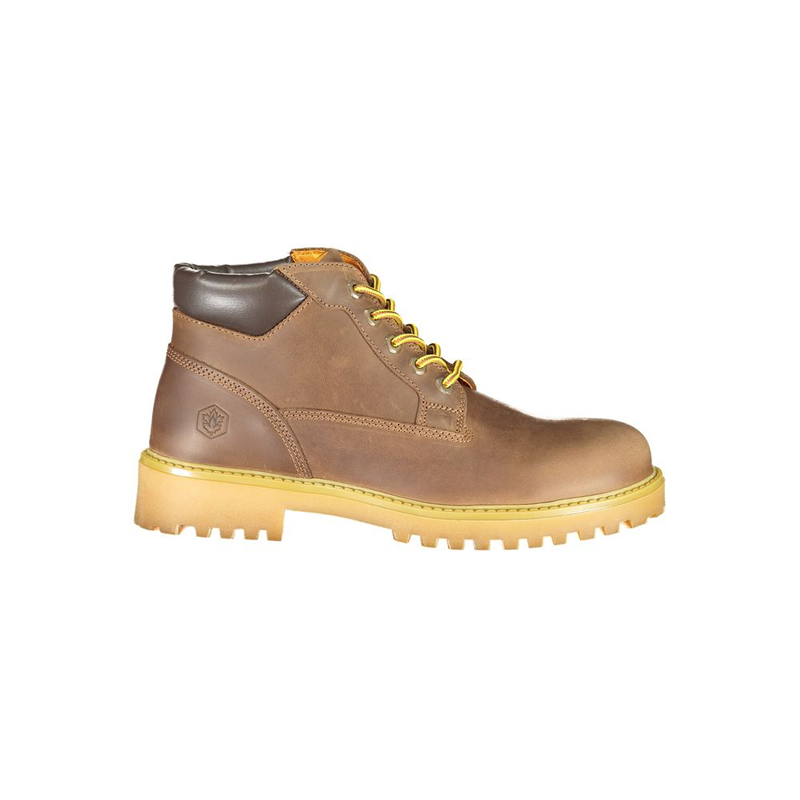 Marrone leather men's sneaker-null