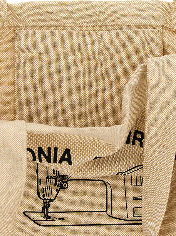 Beige cotton tote bag-null