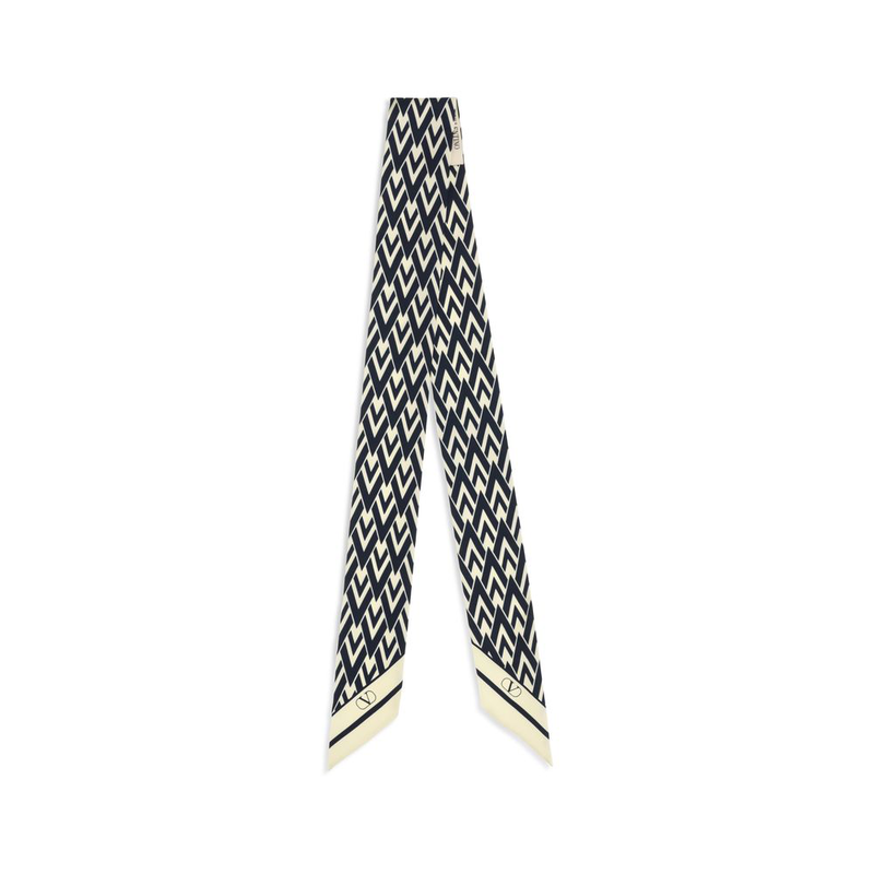 Blue silk scarf-null