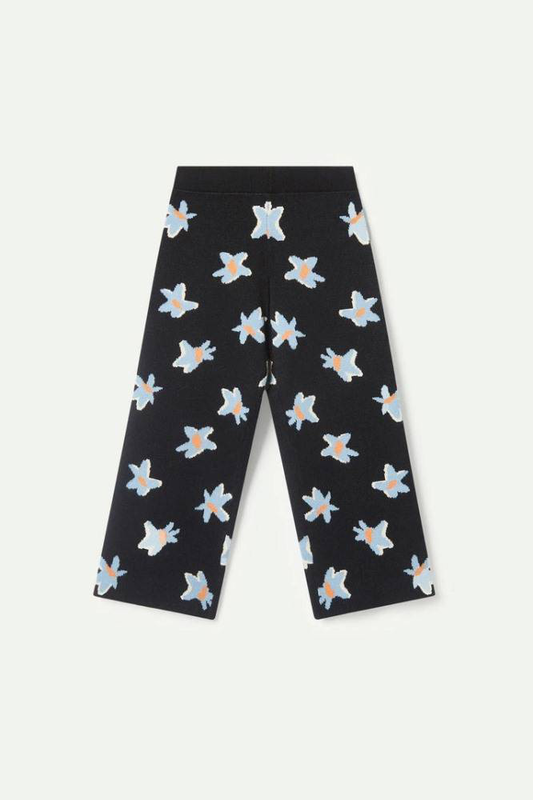 Compania fantastica girls knit pant with calatea flower print-null