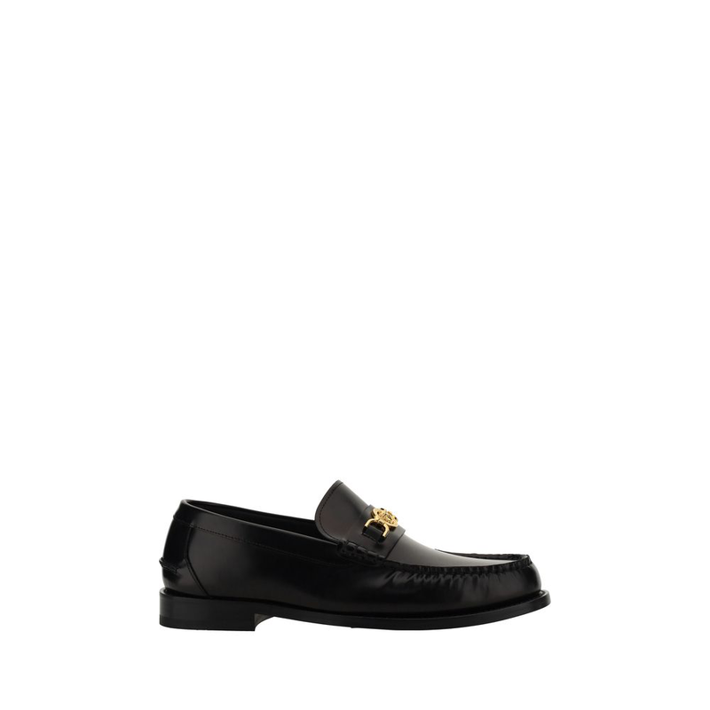 Black calf leather bos taurus slip-on loafers-null