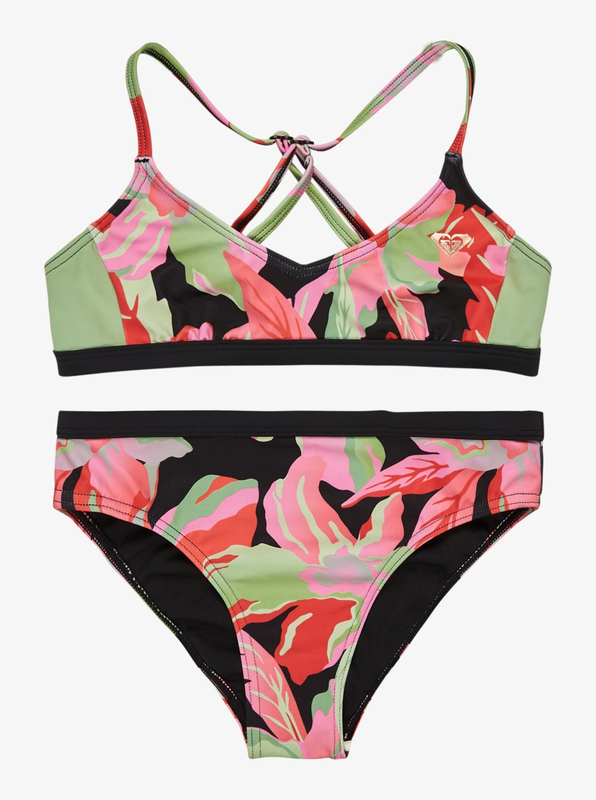 Roxy girl's swimwear active athletic tri set image number null