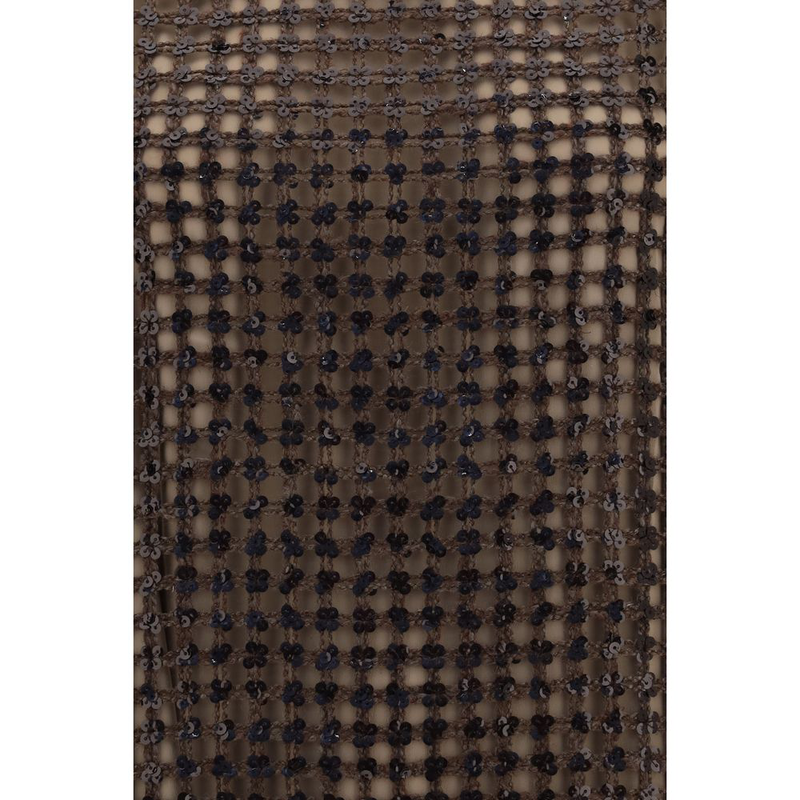Brown silk cocktail dress-null