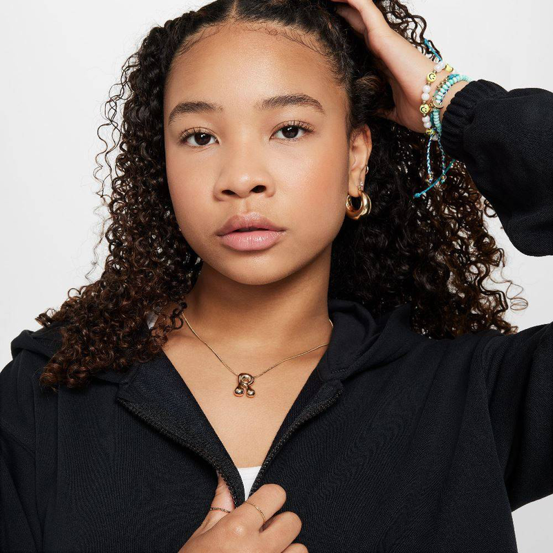 Girls nike sportswear oversized fleece hoodie-null