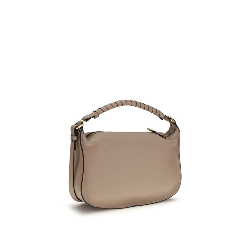 Gray calf leather bos taurus shoulder bag-null