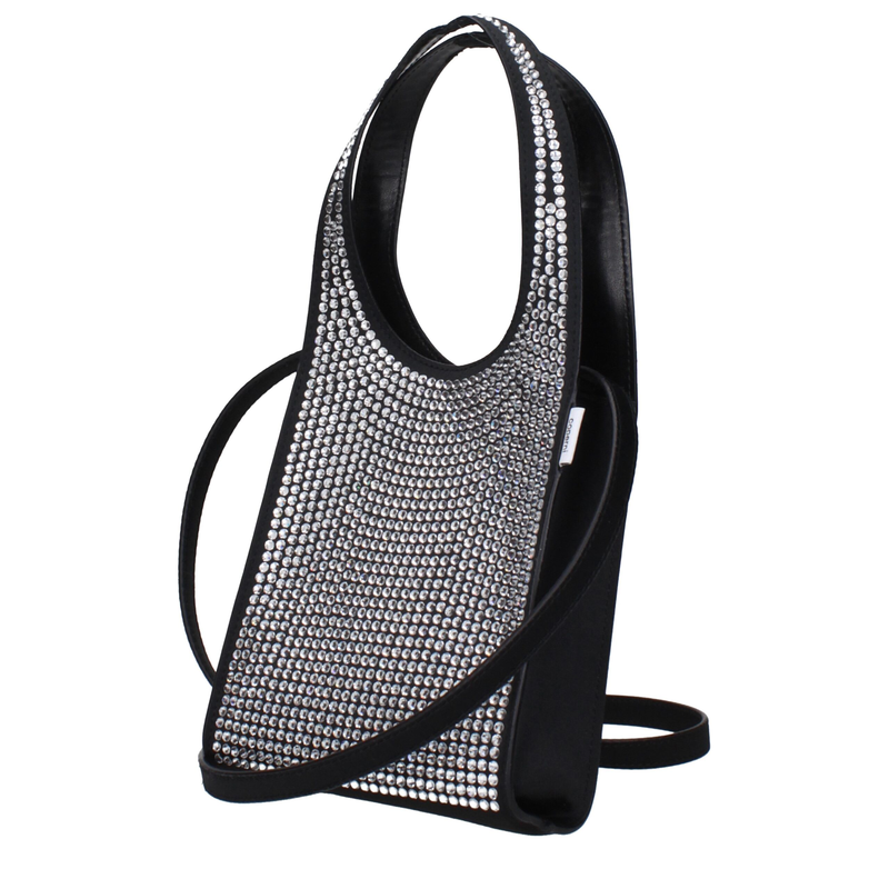 Black fabric handbag-null