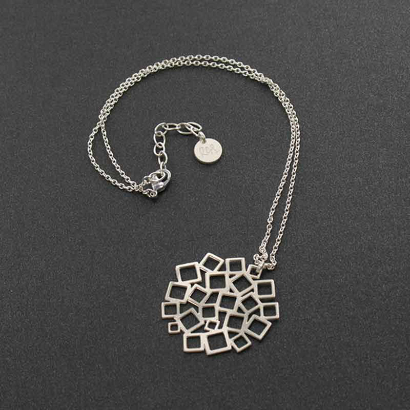 Product image: Squared square short silver pendant-null