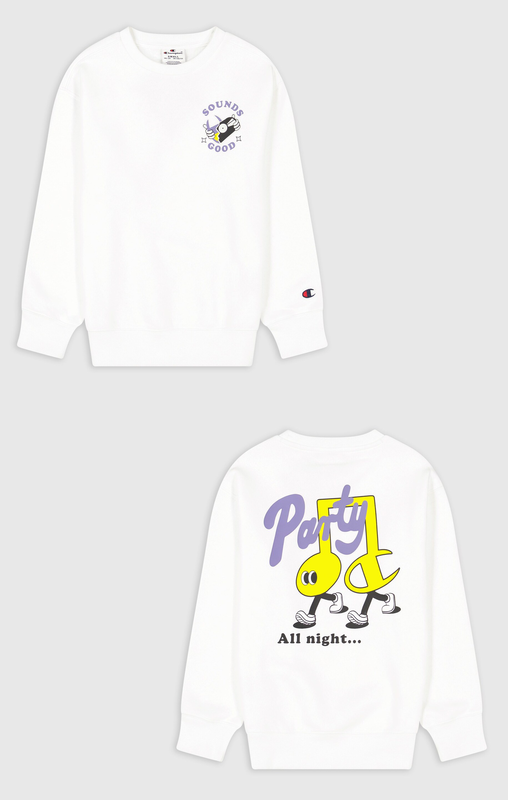 Champion rochester boy crewneck sweatshirt (306566)-white-null