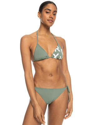 Roxy womens swimwear set sd be cl tiki tri reg ts, Green, medium