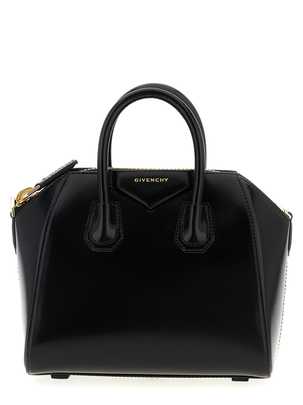 Black calfskin handbag-null