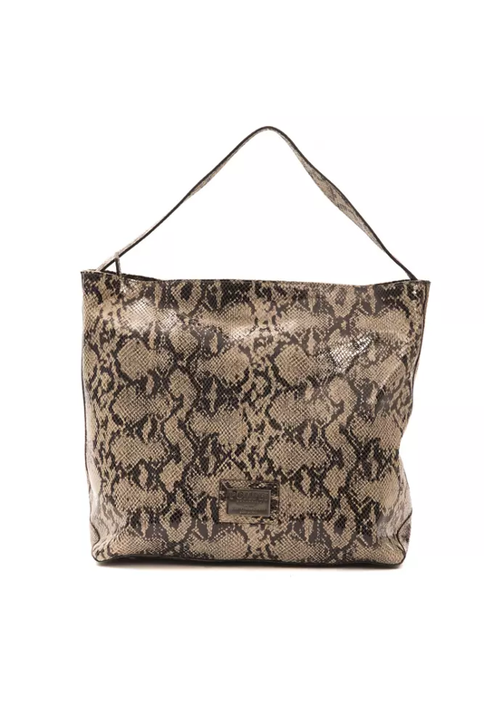 Brown leather women shoulder bag-null
