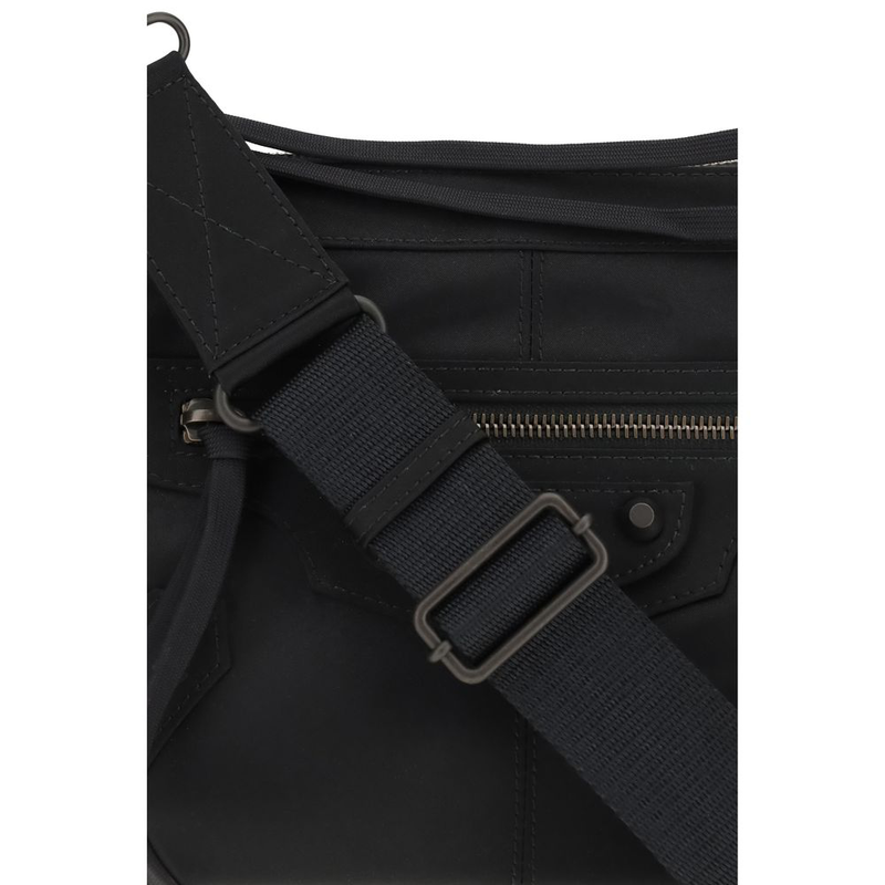 Black polyamide shoulder bag-null