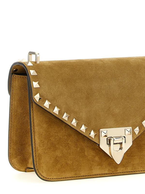 Beige calfskin crossbody bag-null