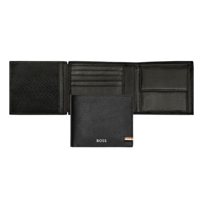 Boss money wallet with flap iconic black, , medium