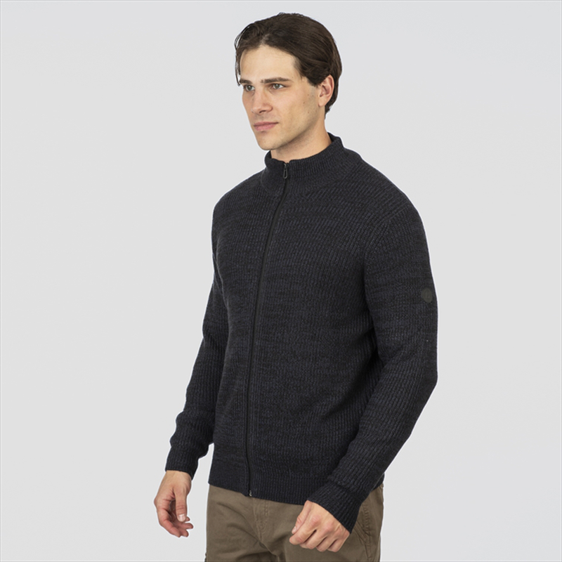 High neck knitwear cardigan-null
