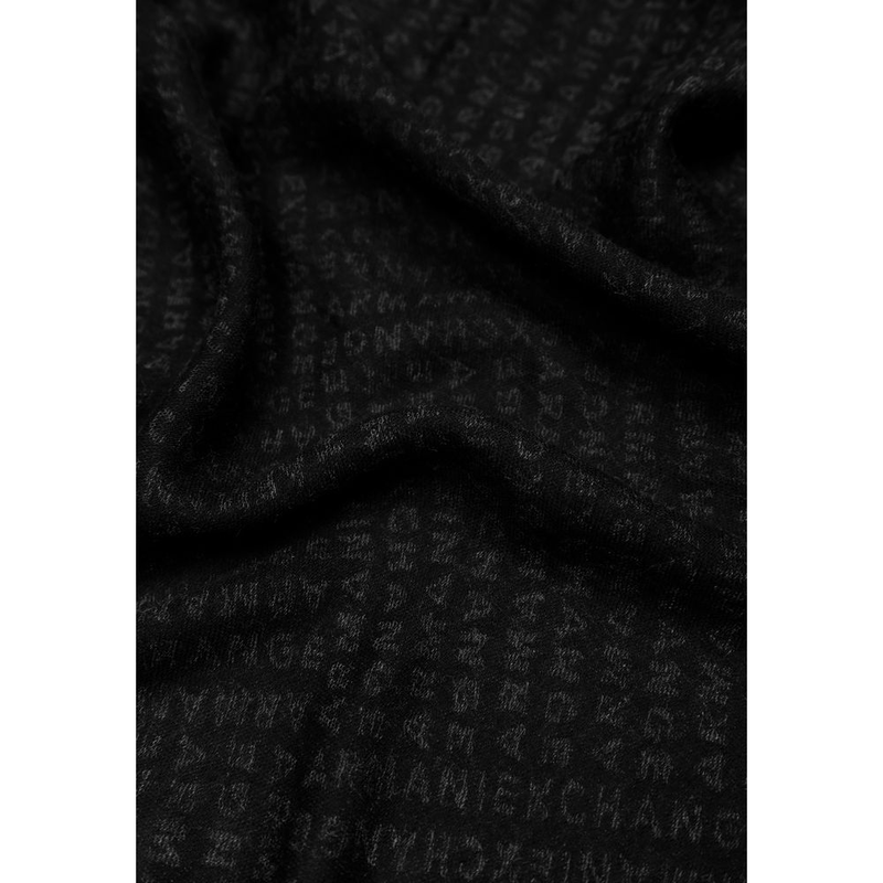 Black viscose scarf-null