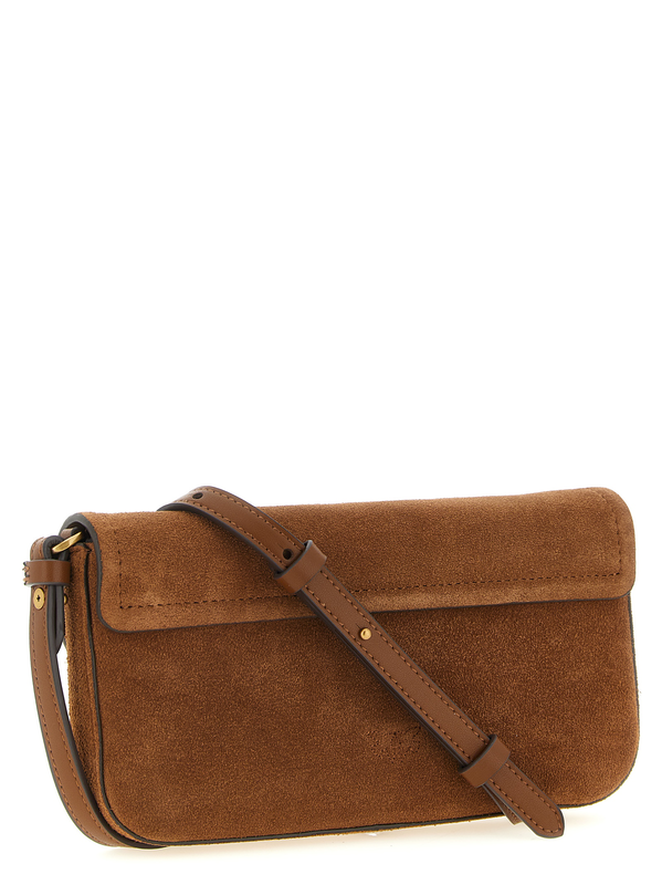 Brown cowhide shoulder bag-null