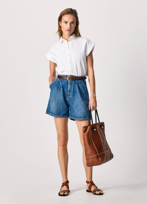 Stella adapt shorts womens, Denim, medium