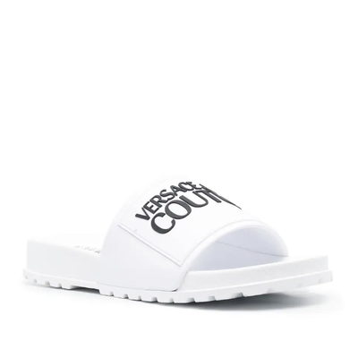 Versace jeans logo sliders (white), White, medium