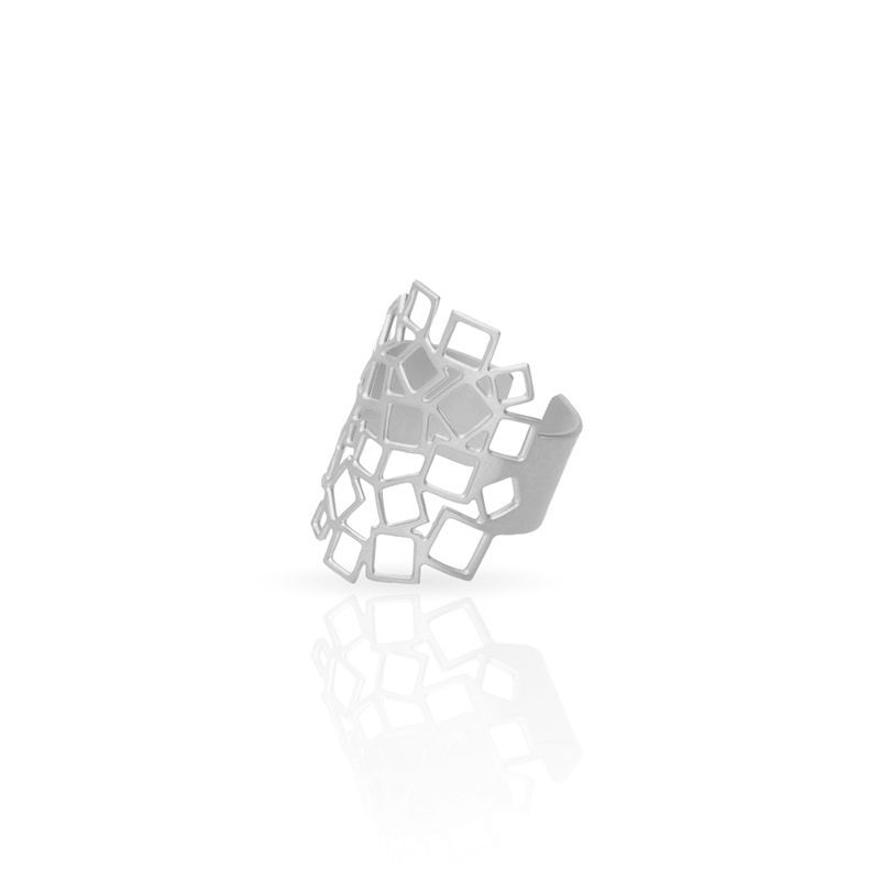 Squared square silver ring 1 image number null