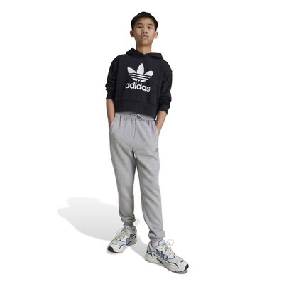 Cropped hoodie, Black, medium