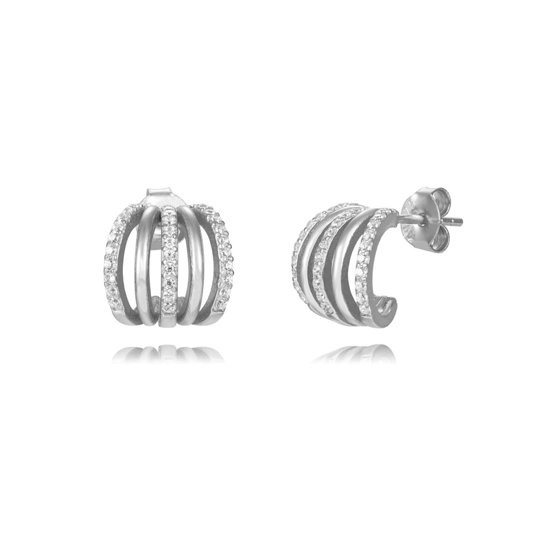 Five hoops earrings-null