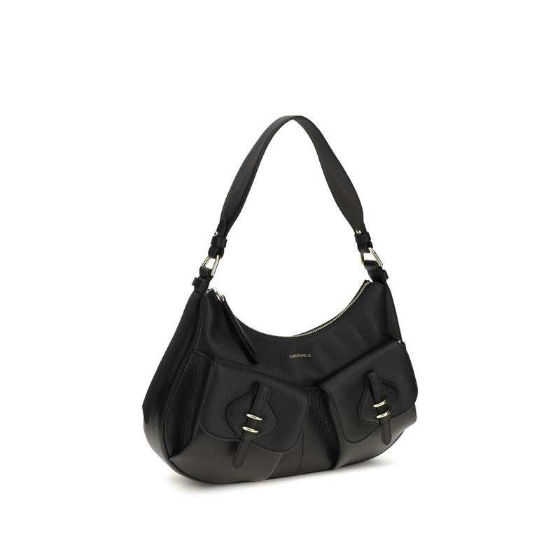 Black calf leather bos taurus shoulder bag-null