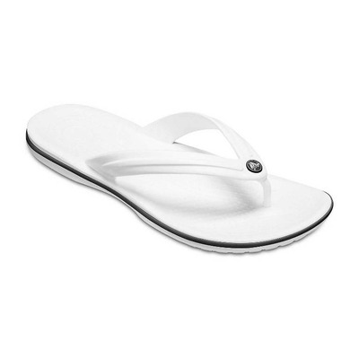 Crocs crocband flip, White/black, medium