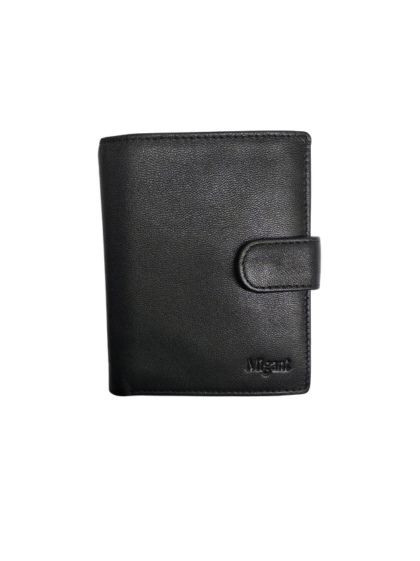 Migant design 100% Genuine black and brown color cow men leather wallet - 10 credit card slots, 2 note compartments, and secure coin pocket-null