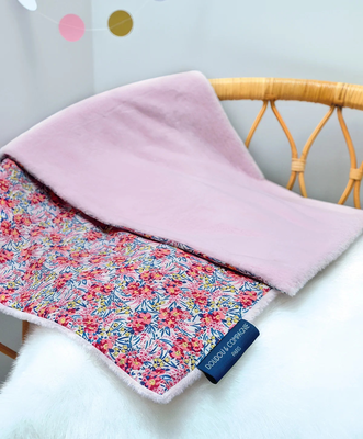 Doudou et compagnie boh'aime soft blanket - soft pink, , medium
