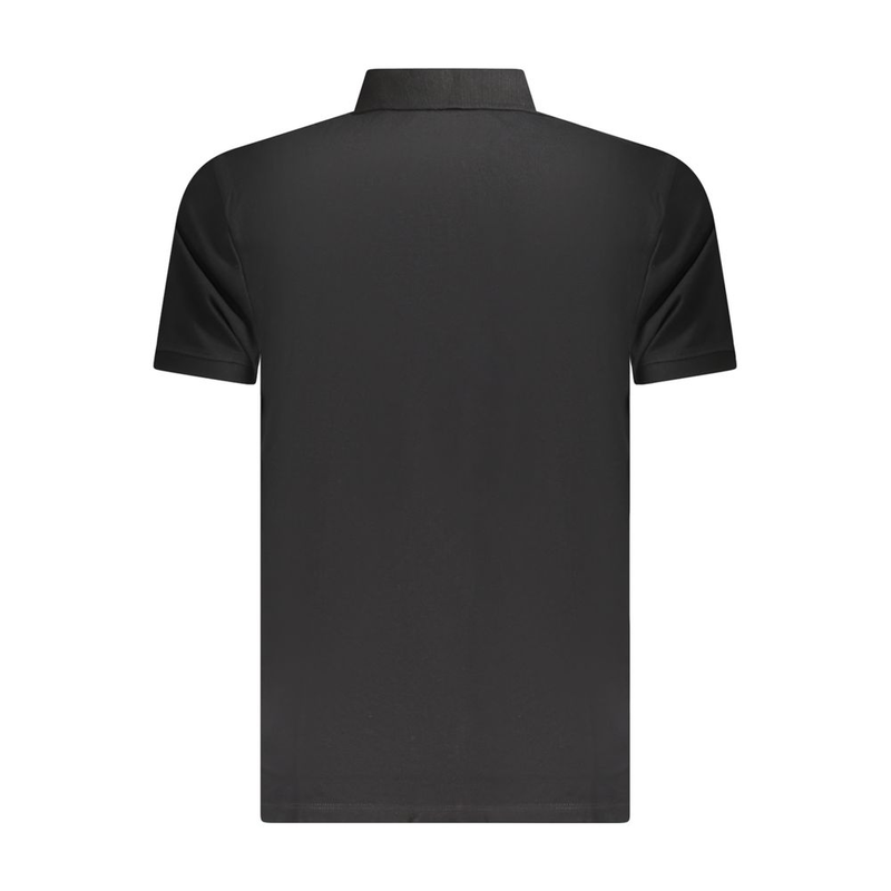 Black cotton men polo shirt-null