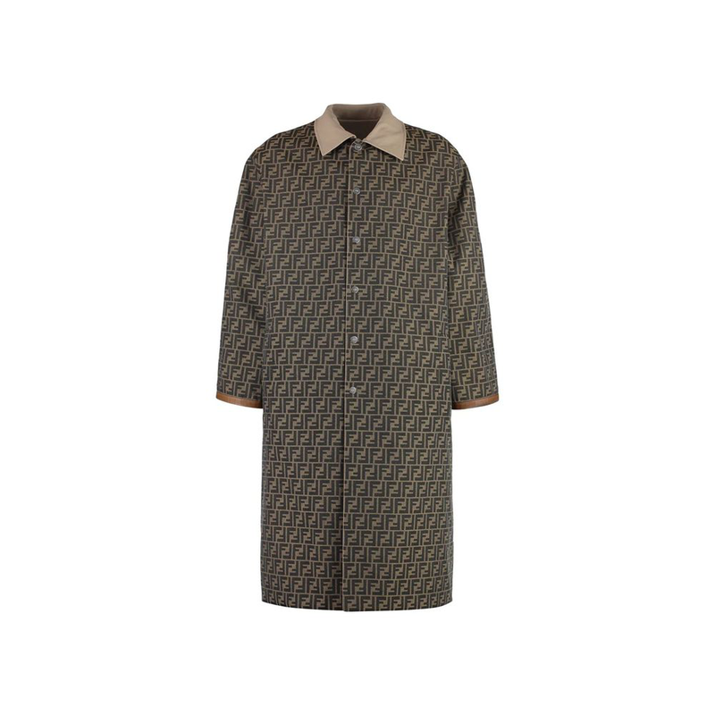 Beige cotton coat-null