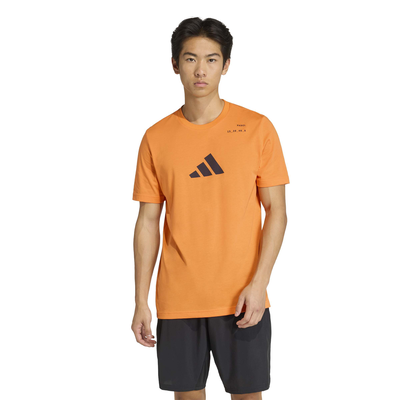 Adidas men's padel category graphic t-shirt, Pure Orange, medium