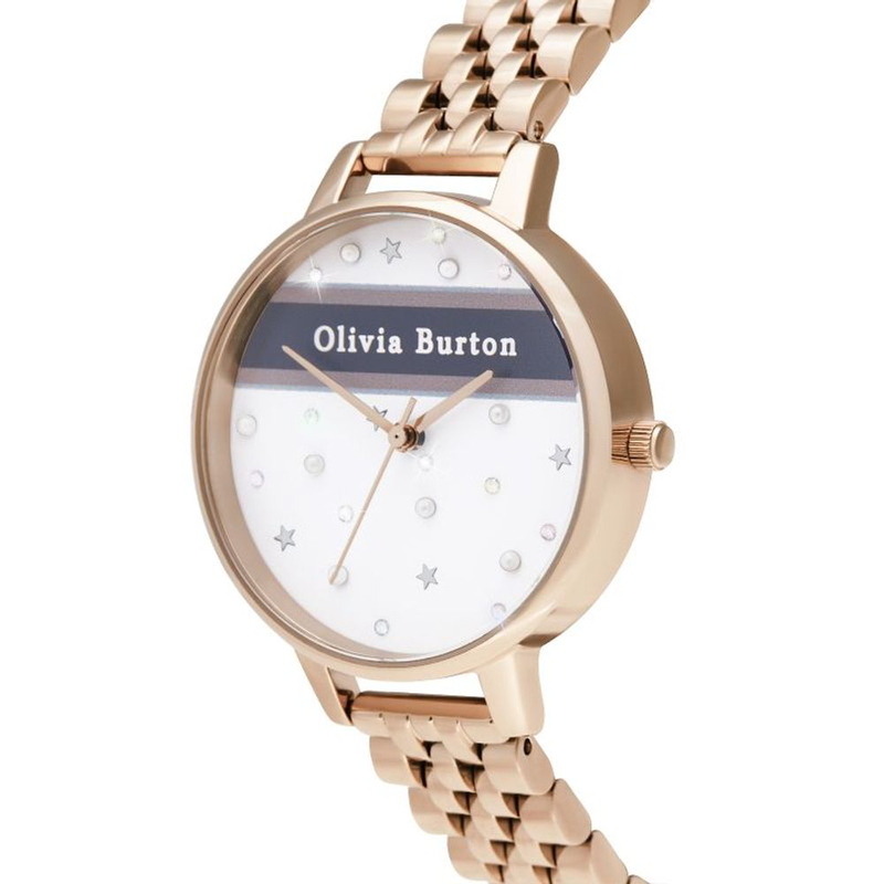 Multicolor stainless steel dress watch-null