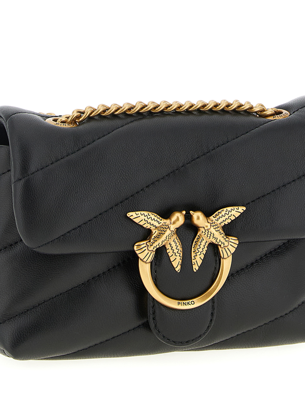 Black lamb leather crossbody bag-null