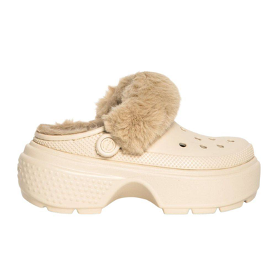Crocs stomp lined clog, Beige, medium