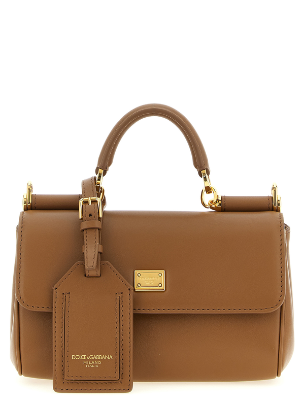 Brown calfskin handbag-null