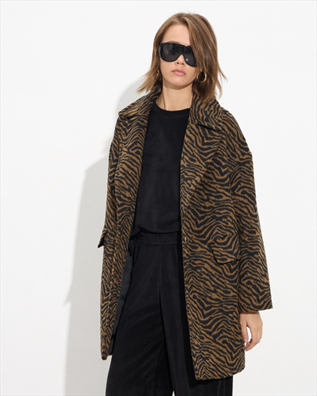 Coat zepra print-null