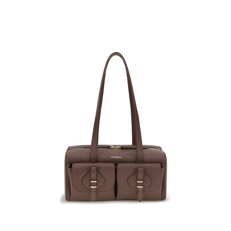 Brown calf leather bos taurus shoulder bag-null