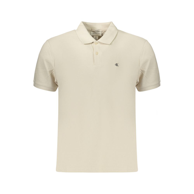 Beige cotton mens polo shirt, Beige, medium