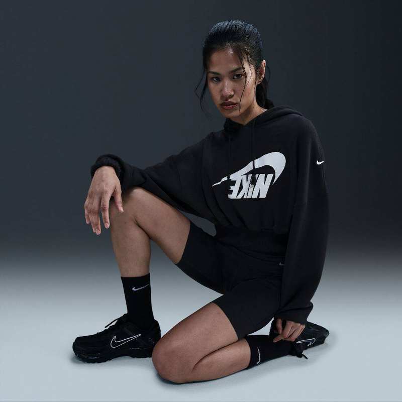 Nike sportswear oversized crop dance hoodie image number null