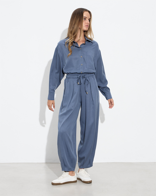 Tencel trouser drawstring, Indico, medium