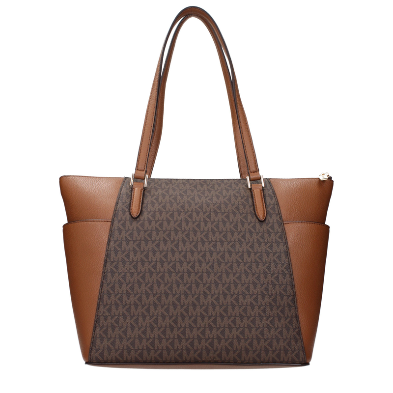 Brown leather shoulder bag-null