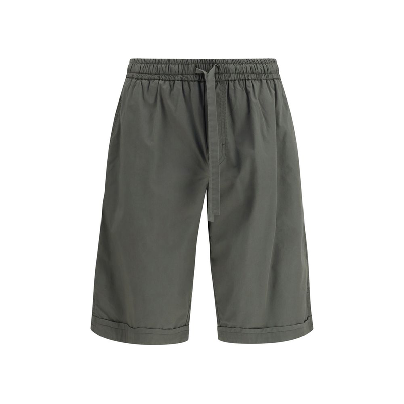 Gray cotton bermuda shorts-null