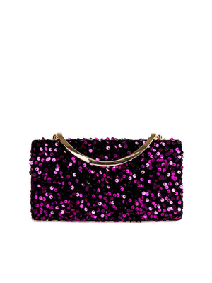 Clutch bag plum purple