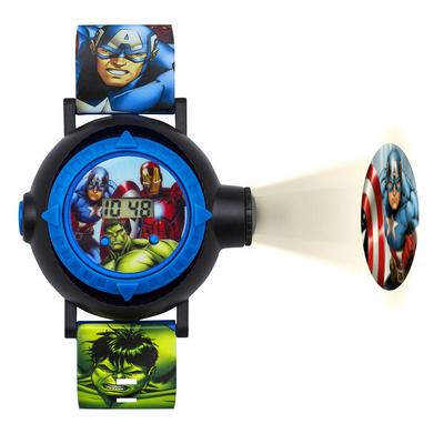 Marvel avengers digital projection multicoloured strap watch