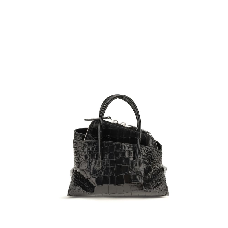 Black calf leather bos taurus handbag-null