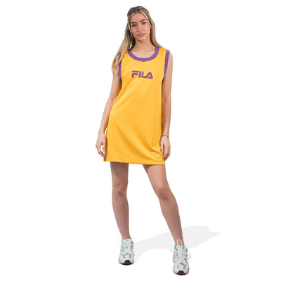 Womens stenia mesh dress, Orange / Purple, medium
